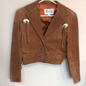 Vintage Scully Genuine Leather and Satin Jacket